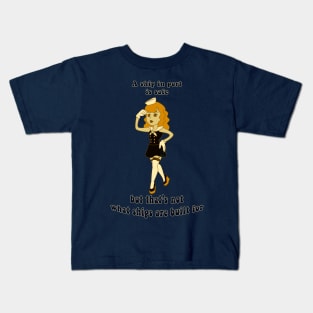 Old Style Cartoon pin up - Sailor Kids T-Shirt